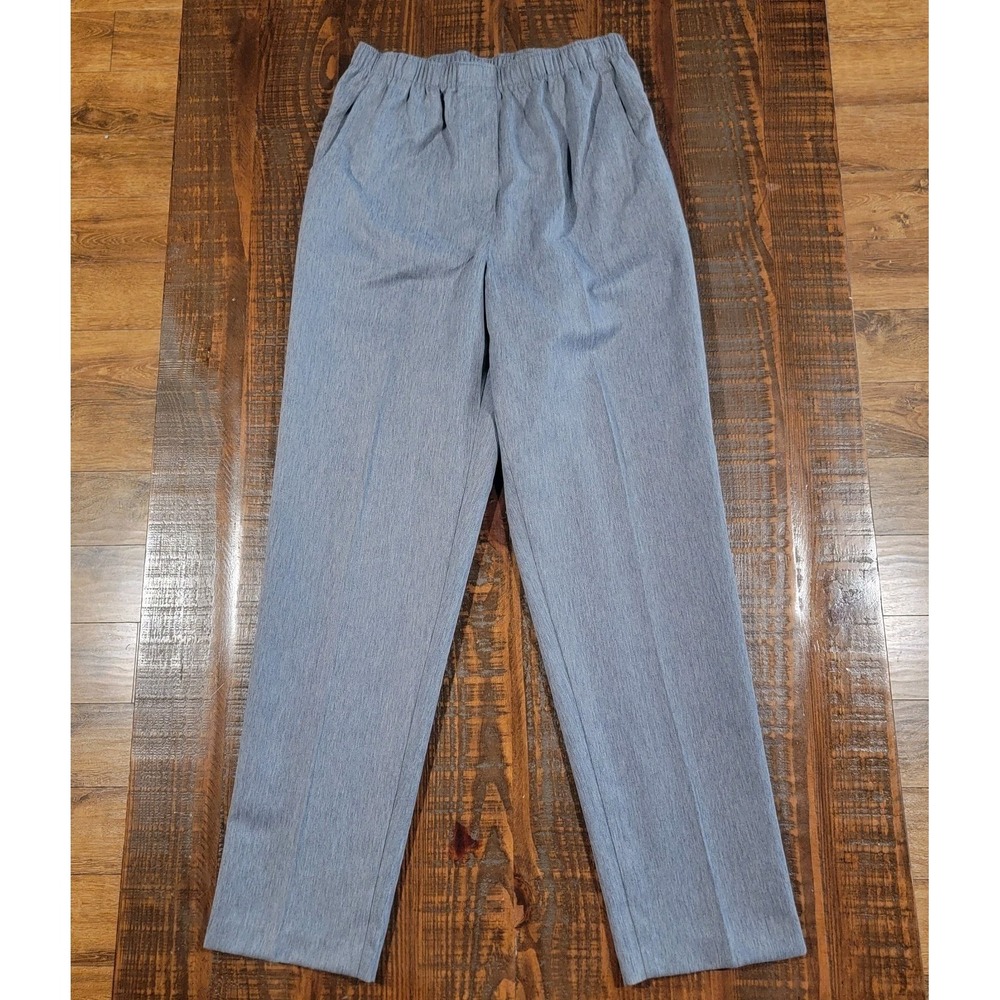 Alia Pants Womens 8 Gray High Rise Pull On Elastic Waist Straight Career Pants